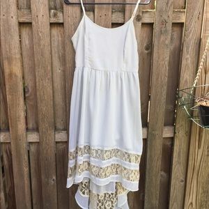 Romantic and boho spaghetti strap lace dress